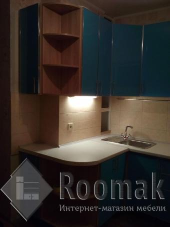 Кухня голубая Мирор Глос (ДСП акрил)