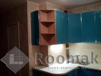 Кухня голубая Мирор Глос (ДСП акрил) 2