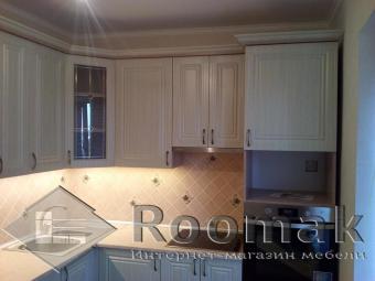 Кухня оливка золото Виант (МДФ пленка) 3