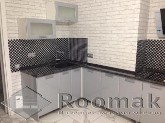 Кухня Хай-тек серая глянец (МДФ пленка)