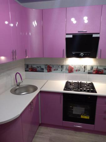 Кухня Хай Глос Лиловая
