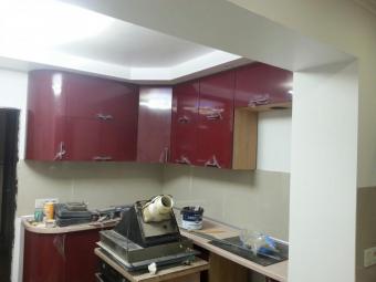 Бордовая кухня Хай глос