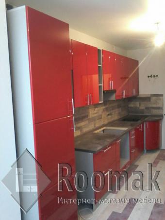 Кухня красная Колор Микс (МДФ крашенный) 6