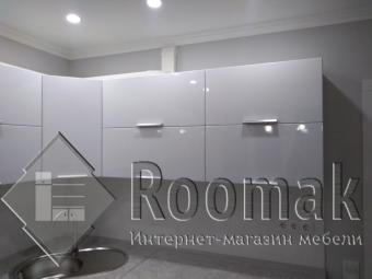 Белая глянцевая кухня Виант (МДФ пленка) 1