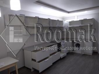 Белая глянцевая кухня Виант (МДФ пленка) 11