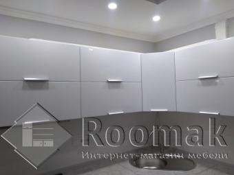 Белая глянцевая кухня Виант (МДФ пленка) 2