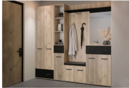 Модульний передпокій Амбре (дуб білий/чорний)