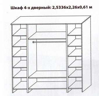 Аманда Шкаф 4-х дверный foto 5
