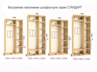Шкаф-купе Феникс 2Д 1,1м