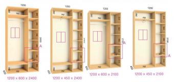 Шкаф-купе Феникс 2Д 1,2м