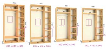 Шкаф-купе Феникс 2Д 1,3м