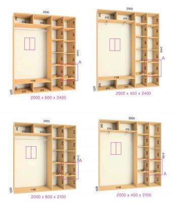 Шкаф-купе Феникс 2Д 2,0м