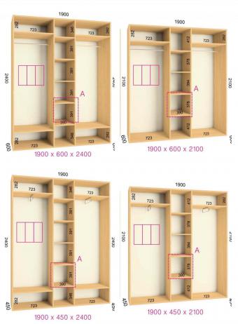 Шкаф-купе Комфорт Феникс 3Д 1,9м