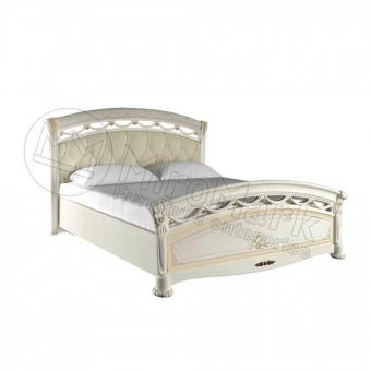 Кровать 2-х спальная Роселла Люкс 1,6х2,0 м с мягкой спинкой