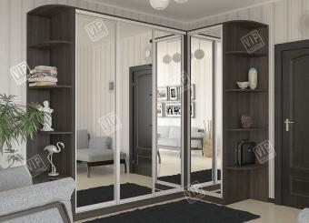 Шкаф-купе угловой Комплект: 4 Зеркала + 2 Угла