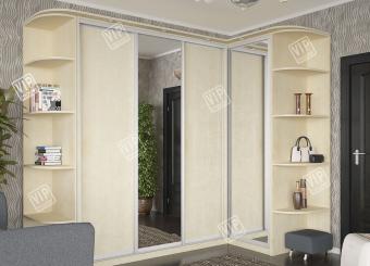 Шкаф-купе угловой Комплект: 2 Зеркала + 2 ДСП + 2 Угла + Карниз