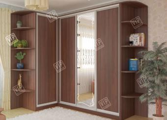 Шкаф-купе угловой Комплект: Зеркало + 3 ДСП + 2 Угла