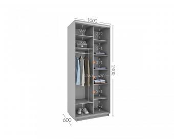 Шкаф-купе Практик 1 2Д 1,0м