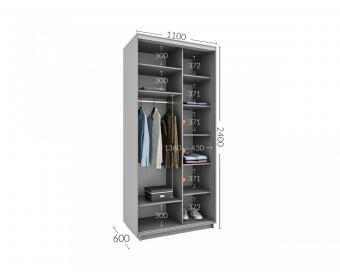 Шкаф-купе Практик 9 2Д 1,1м