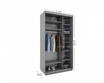 Шкаф-купе Практик 25 2Д 1,3м