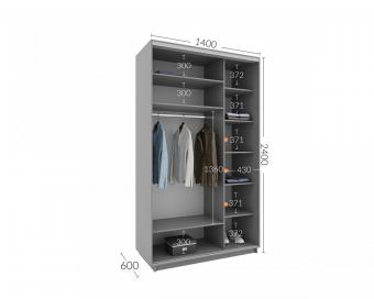 Шкаф-купе Практик 33 2Д 1,4м