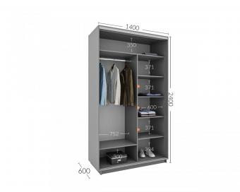 Шкаф-купе Практик 35 2Д 1,4м