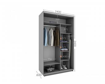 Шкаф-купе Практик 36 2Д 1,4м