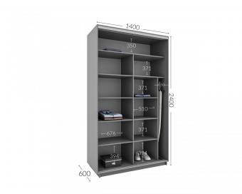 Шкаф-купе Практик 40 2Д 1,4м