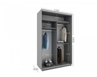 Шкаф-купе Практик 42 2Д 1,5м