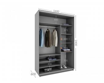 Шкаф-купе Практик 55 2Д 1,6м
