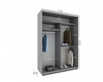 Шкаф-купе Практик 58 2Д 1,7м