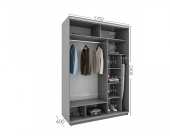 Шкаф-купе Практик 59 2Д 1,7м