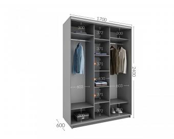 Шкаф-купе Практик 62 3Д 1,7м