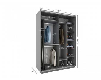 Шкаф-купе Практик 63 2Д 1,7м