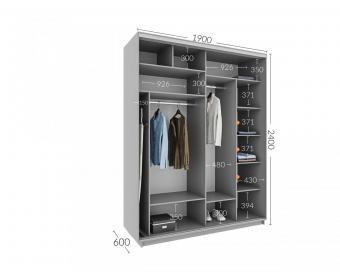 Шкаф-купе Практик 75 2Д 1,9м