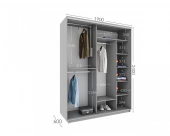 Шкаф-купе Практик 76 2Д 1,9м