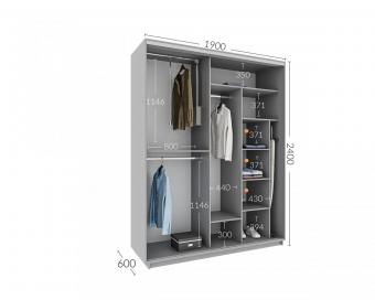 Шкаф-купе Практик 77 2Д 1,9м