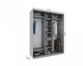 Шкаф-купе Практик 73 3Д 1,9м