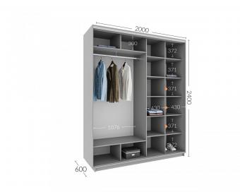 Шкаф-купе Практик 86 2Д/3Д 2,0м