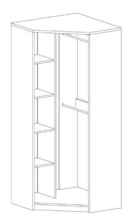 Шкаф угловой Айго foto 2