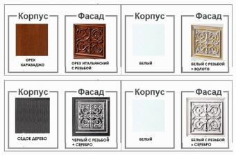 Тоскана Витрина 2-х дверная Вариант 1 foto 3