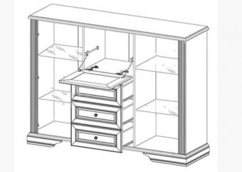 Комод 2W3S1B Вайт foto 3
