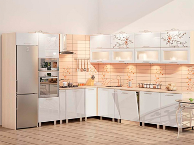 Светлая кухня c темной столешницей: что полезно знать о планировке