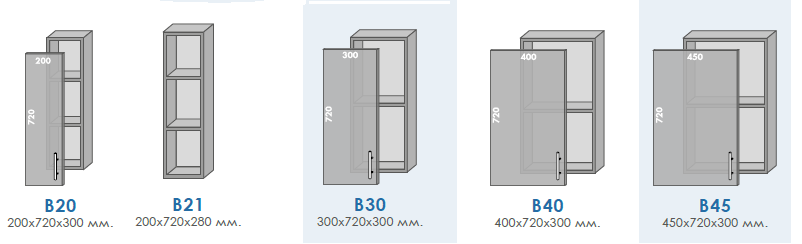 Модульная кухня серия Mirror Gloss 1(2)