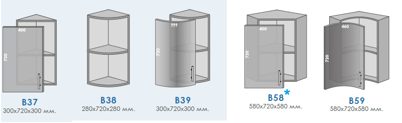 Модульная кухня серия Mirror Gloss 3(2)